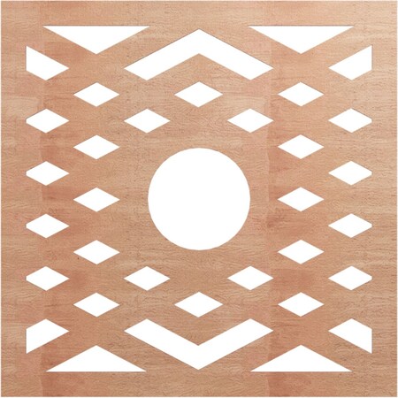 Chevron Wood Fretwork Pierced Ceiling Medallion, Cherry, 38OD X 9 7/8ID X 3/8T